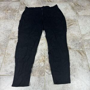Old Navy HR Soft Utility Pants Womens Black XXL Tall Paper Bag Waist